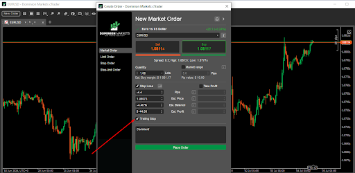 Trailing stop loss