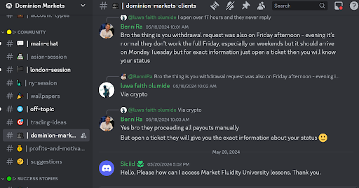 TP Market Trades Discord Channel